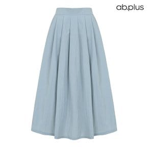 [ab.plus] 핀턱 디테일 백밴딩 플레어 스커트 (LSZ5MS32A)