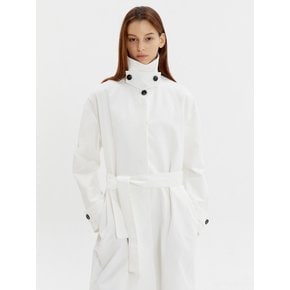 COTTON-CANVAS TRENCH COAT WHITE