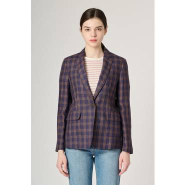 BCBG 체크 싱글 포켓 자켓 (B4M3J172)