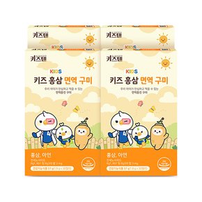 어린이 홍삼 성장기 아이 6년근 홍삼 기억력 면역력 구미 블루베리맛 1.9g x 30젤리, 4박스