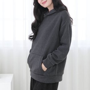 여성 드롭숄더 기모 후드티 3칼라 베이직후드티 데일리 후디 아우터 티셔츠