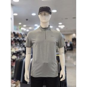 여름 남성 일상 레저용 흡속속건 스판 반집업 티셔츠