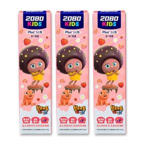2080 3단계 어린이치약 브레드이발소 베리믹스 80g x 3개 새학기 영구치 케어 초등학생 치약