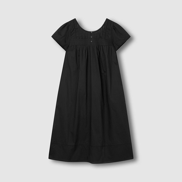 여 아일렛 반팔 파자마 원피스 J206203081099