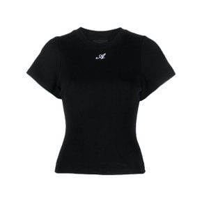 [악셀 아리가토] T shirt A0806003 SCRIPT A BLACK BLACK