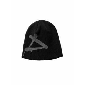 SIGNATURE KNIT BEANIE - BLACK