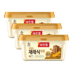 해찬들 맛있는 재래식 된장 2.3kg x 3 구수한 담백한 된장 요리 양념