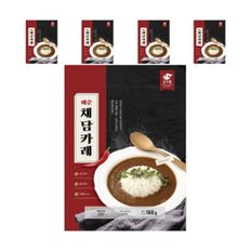 채담카레 매운맛 일본식 비건 커리 간편식 즉석 완조리 사무실 탕비실 여행 캠핑 160g 5개