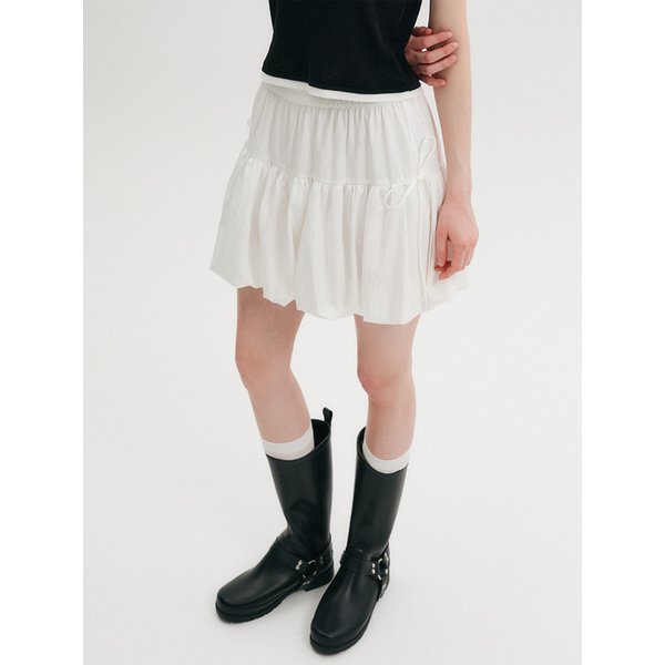 볼륨 펌킨 스커트_화이트 / VOLUME PUMPKIN SKIRT_WHITE