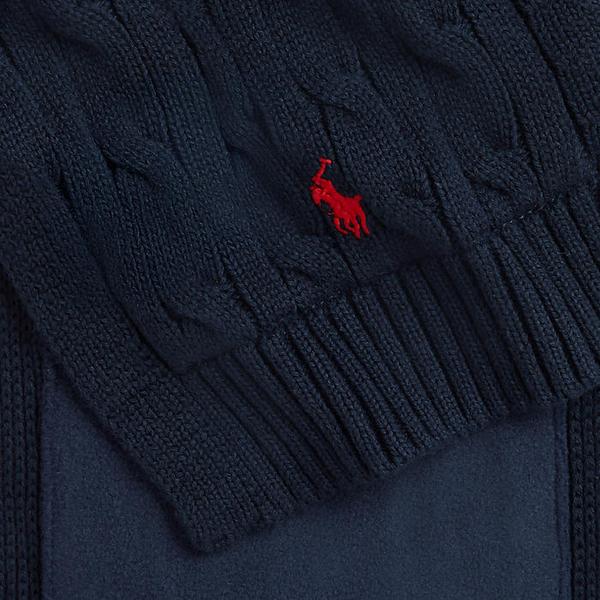 폴로 키즈 남아 8-18세 케이블 니트 코튼 스카프(CWPOHGSYJ320057410)