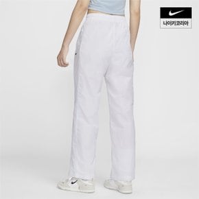 우먼스 나이키 윈드러너 하이웨이스트 우븐 오픈 헴 팬츠 NIKE FV7656-100