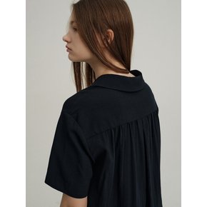 OPEN COLLAR DETAIL SH (D/NAVY)