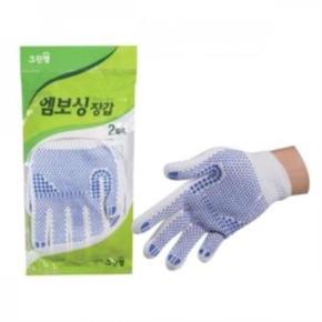 크린랲 엠보싱장갑 도트장갑 2켤레 면장갑 목장갑 코팅장갑 반코팅장갑 완전코팅장갑 크린랲 엠보싱장갑 도