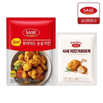 사세 리얼 후라이드 순살 치킨 1kg + 치킨 가라아게 500g