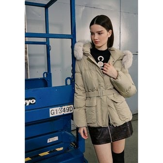 에고이스트 [시흥점] 여성 셔링 포켓 벨티드 미들 폭스퍼 점퍼(EQ4NZ064)