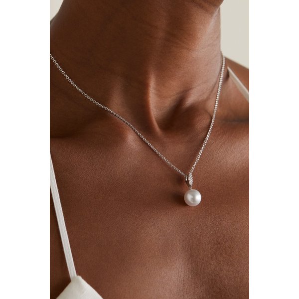 18-karat White Gold, Pearl And Diamond Necklace 화이트