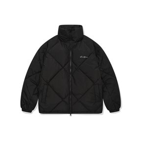 SP_LETTERING_QUILTING_PUFFER_JACKET BLACK