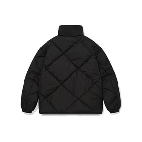 SP_LETTERING_QUILTING_PUFFER_JACKET BLACK