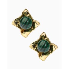 EYE CANDY EARRINGS MALACHITE 말라카이트 그린 골드