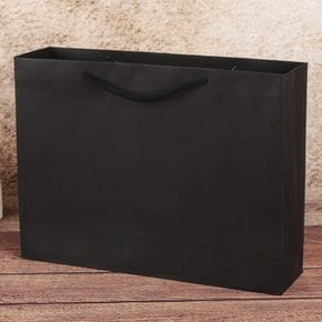 무지 가로형 쇼핑백(블랙)(28x20cm)