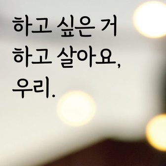  디자인황소 감성문구 레터링 스티커 명언 좋은글귀 62 하고싶은거하고살아요우리