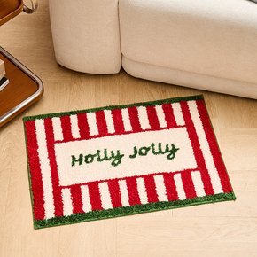 크리스마스 HOLLY JOLLY 터프팅 논슬립 발매트 45X65