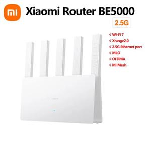 공유기 샤오미 라우터 BE5000 2.5G 와이파이 7 무선 메쉬 그룹 2.4GHz 5GHz MLO 듀얼 밴드 미지아 미홈