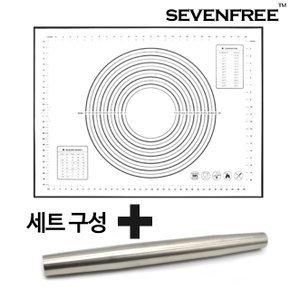 대형 실리콘 반죽매트 블랙 반죽봉 세트 베이킹작업대 제빵작업판 밀대 보조조리대