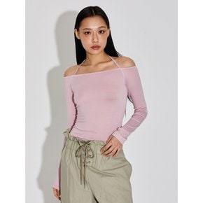 LIGHT WEIGHT OFF SHOULDER HALTER TOP_T316TP118