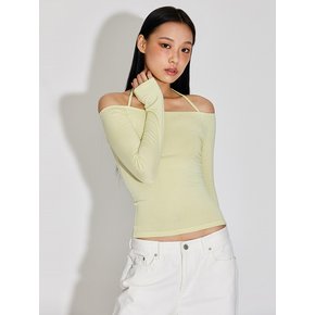 LIGHT WEIGHT OFF SHOULDER HALTER TOP_T316TP118