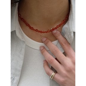 CARNELIAN PLATE NECKLACE