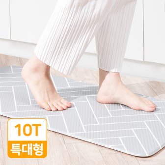  10T 특대형 PVC 주방 욕실 현관 화장실 싱크대 부엌 매트 발매트