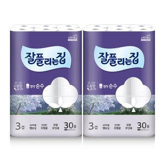 미래생활 잘풀리는집 명작순수 3겹 30m x30롤 x 2팩