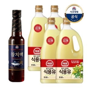 [사조대림] 해표 콩기름 1.8L x4개 (+프리미엄참치액550ml 증정)