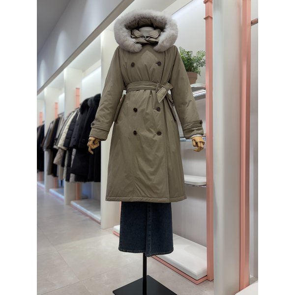 [여주점] 여성 폭스 퍼 트렌치 롱 구스다운 패딩 코트(ITPCYPD310)