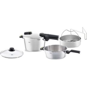 일본 휘슬러 압력솥 Fissler Vitaquick Green Set Pentola a pressione 5 pezzi 4.5L 22 cm Pade