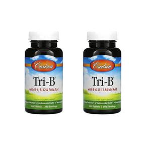 [해외직구] 칼슨 Tri-B B6 B12 앤 엽산 폴릭엑시드 360정 2팩 Carlson Labs Tri-B with B6 B12 & Folic Acid 360 Tablets