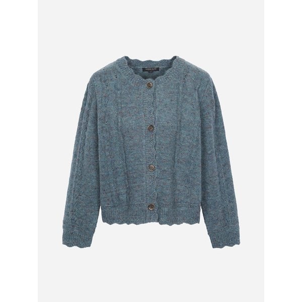 스칼럽 케이블 니트 가디건_T258MCD342W