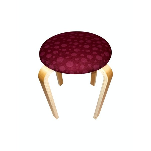 Burgundy dot stool