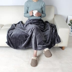 부드러운 극세사 겨울담요 100x150cm_다크그레이