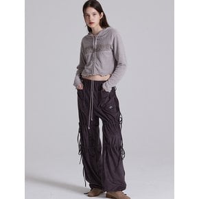 SUEDE PANTS IN GREY (스웨이드 리본 바지)