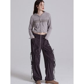 SUEDE PANTS IN GREY (스웨이드 리본 바지)