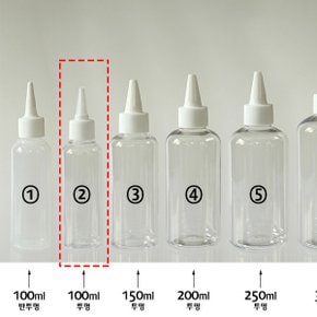 에코스킨 뾰족용기 공병 소스병 오일병 100ml 투명