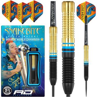  영국 레드드래곤 다트핀 다트 RED DRAGON Peter Wright Snakebite Brass Steel Tip Darts Sets D