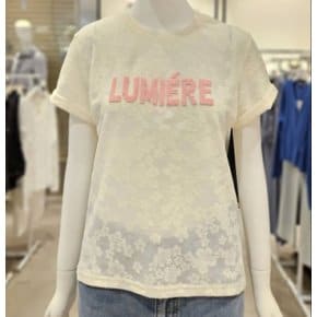 L2F25JTS210 레이스 스팽클 반팔 티셔츠