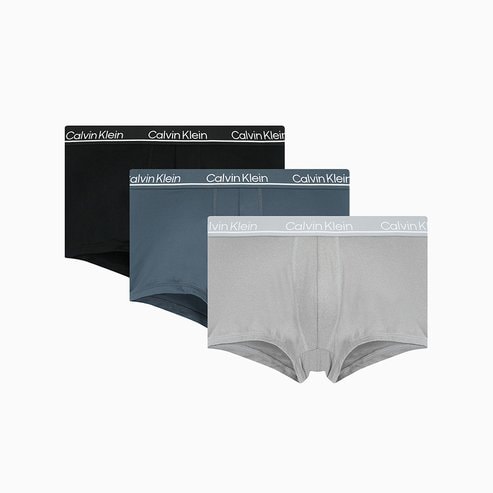 Calvin Klein Underwear 남성 마이크로 플러스 로우 라이즈 트렁크 3PK NP2752O-0NJ