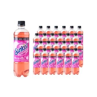  광동 썬키스트 제로 자두자몽 소다 600ml X 24입