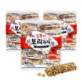 NS홈쇼핑 E/엉클팝 길쭉이 보리과자 400g x 3개[32210026]