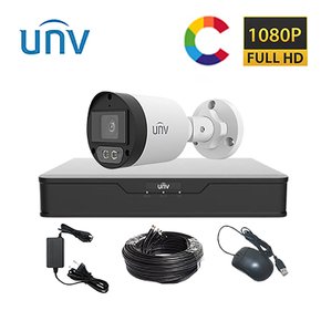 UNV 200만화소 풀칼라 CCTV자가설치 세트 실외 1대 하드미포함