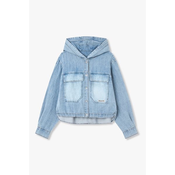 [파주점] 데님 후디드 포켓 블라우스 셔츠 7126255500